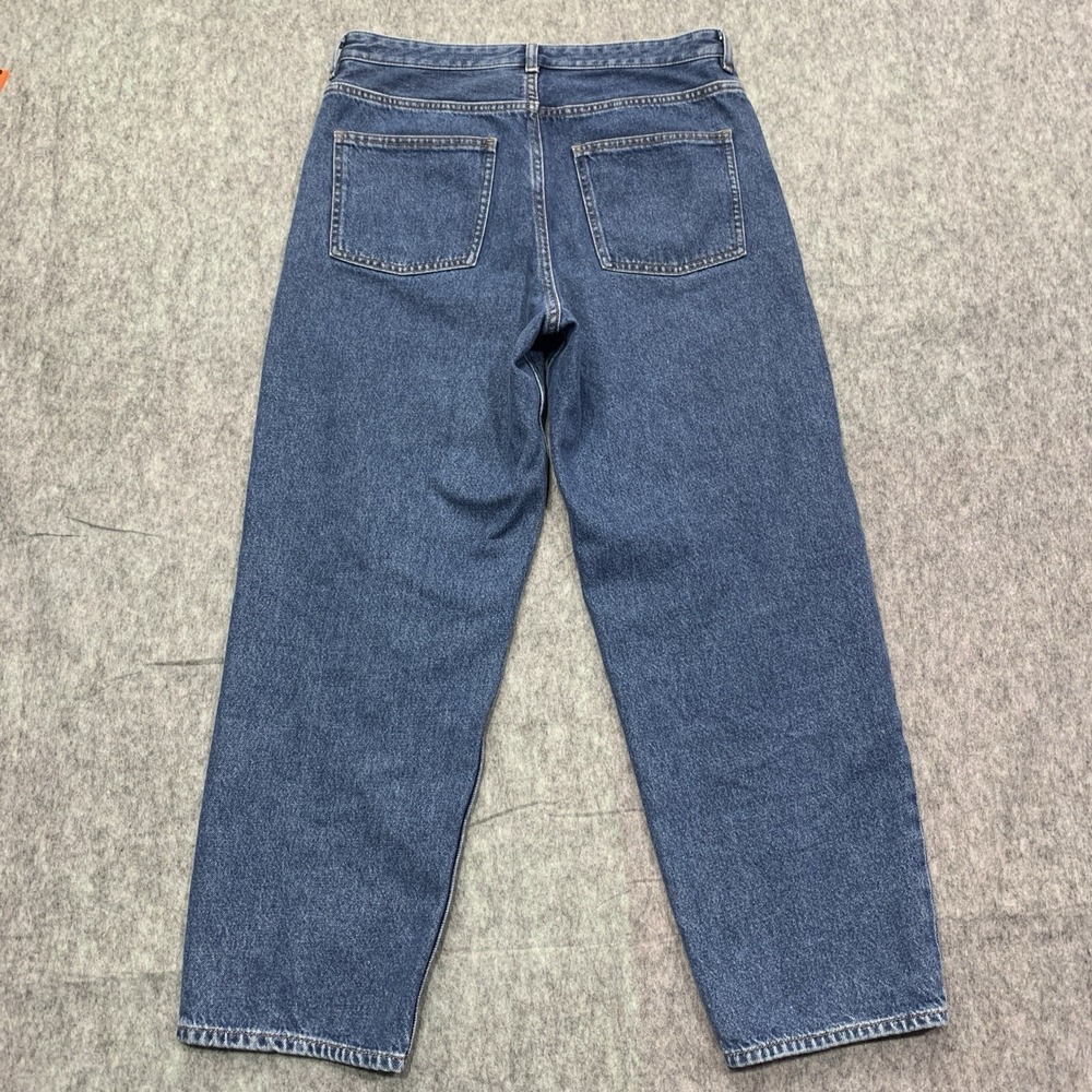 COS Women's High Rise Tapered Ankle Length Wide Leg Blue Jeans - Size 29 - Picture 2 of 15
